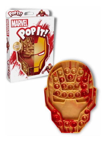 Pop It Marvel Modelo Iron Man Color Metálico Juego Sensorial