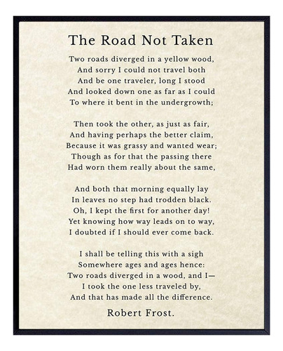El Camino No Tomado Poema Cita De Robert Frost Arte De ...