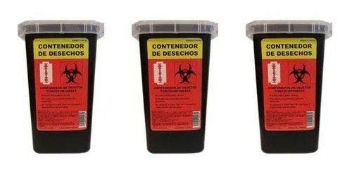 3pz Contenedor De Navajas Y Objetos Punzo Cortantes