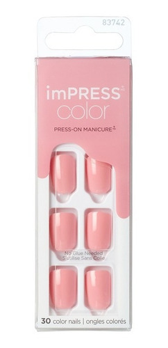 Uñas Impress Color / Press-on - Modelo Pretty Pink