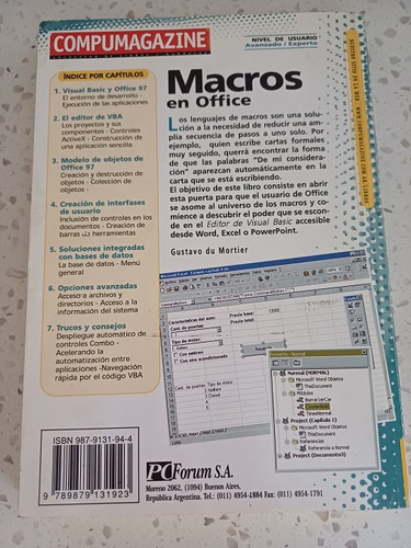 Macros En Office - Gustavo Du Mortier (Usado)