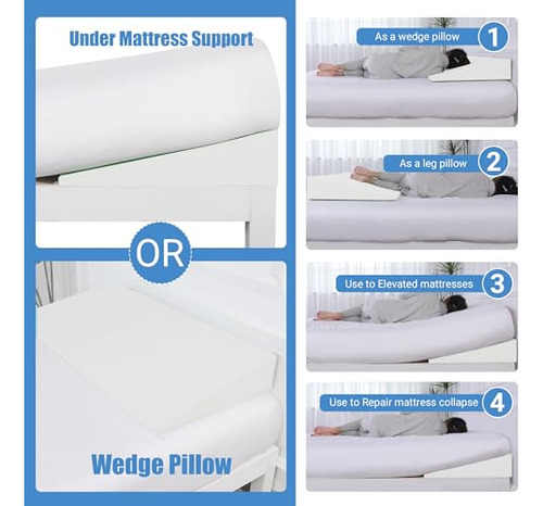 Soporte De Colchón Espuma Inclinada 15 Cm Para Cama