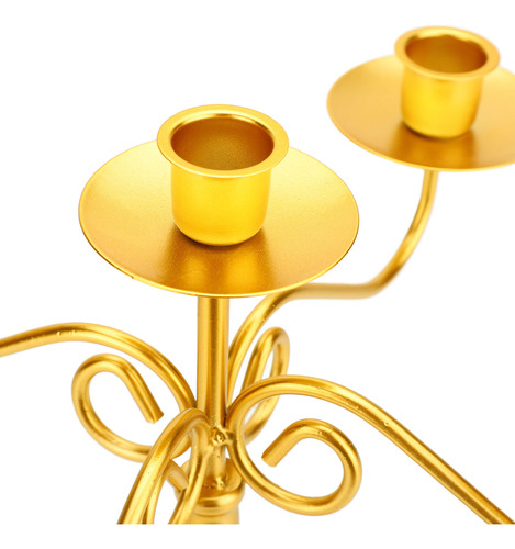 Candelabro Elegante En Forma De Candelabro De Hierro Con 5 B