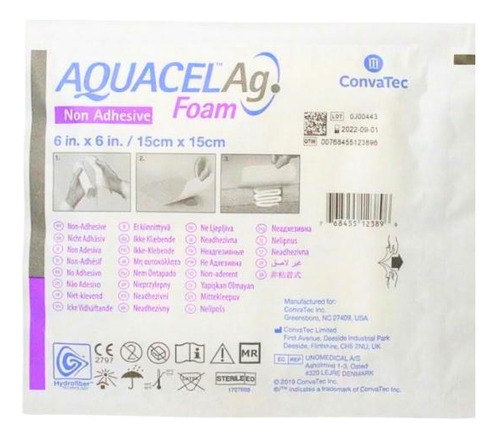 Curativo Aquacel Ag Foam 15 X 15 (und) - Convatec