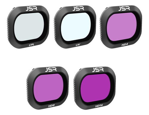Filtro De Lente Jsr Uv+cpl+nd4+nd8+nd16 Para Dji Mavic 2 Pro