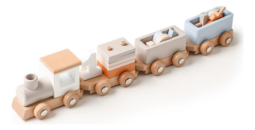 Tren De Madera, Juguetes, Tren De Cumpleaños Para Niños, Tre