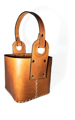 Bolso Matero Canasta Cuero Vacuno Artesanal
