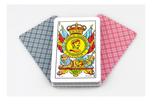 Baraja Cartas Española Nº35 En Celofán 50 Cartas Fournier Reverso Rojo