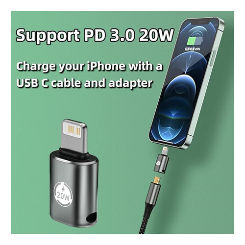 Adaptador Tipo C Para Lightning Compatible Con iPhone