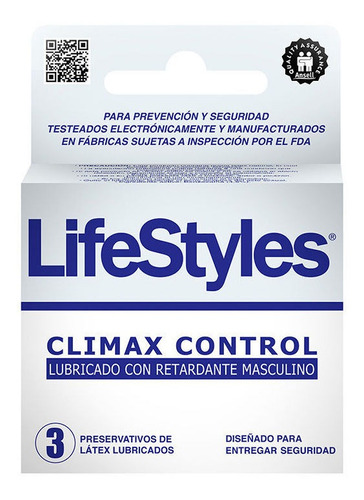 Preservativos Lifestyles climax control 3 Condones