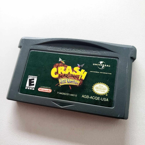 Crash Bandicoot Huge Adventure Original Game Boy Advance Gba