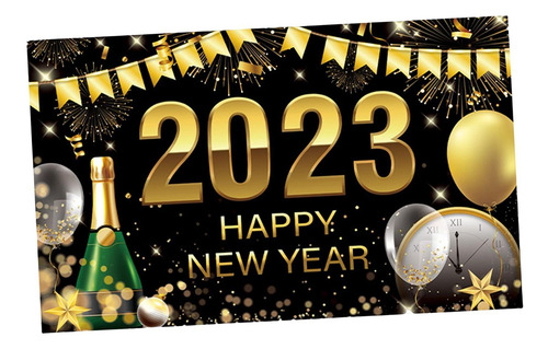 Banner De Feliz Ano Novo 2023 Pano De Fundo Jardim Estilof