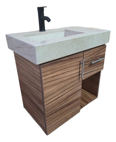 Gabinete De Baño Latte Pyc C/lavamanos Cascada 70x40x70