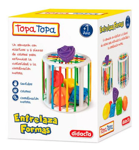 Juego Didacta Entrelaza Formas  Color Multicolor