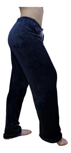 Pantalon Polar Pijama Peluche Soft Unisex Azul 5 - 6