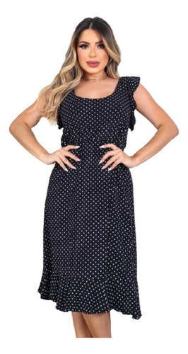 Roupa Feminina Vestido Sexy Casual Ombro Aberto Com Babado