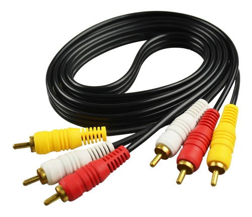 Cables Rca Audio Y Video 3 Puntas 1.5mts Dvd Tv 