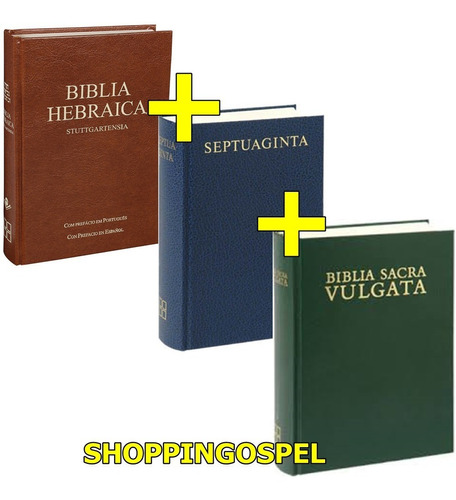 Bíblia Hebraica + Vulgata + Septuaginta Sbb Capa Dura