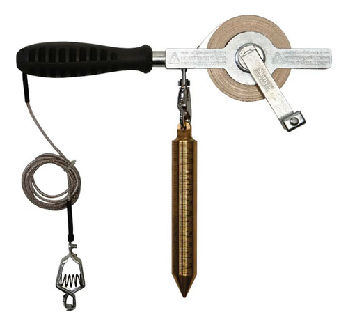 Trena De Profundidade 20m Fita Aço Inox Starrett C507mdb-20m