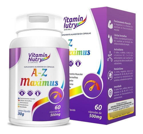 Vitamina De A-z Maximus 500mg (60 Caps)