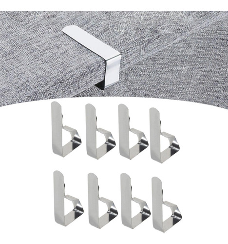 Clips 8pcs Clips De Falda De Acero Inoxidable Soporte Para