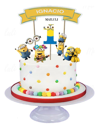Cake Topper Adorno Torta Personalizado Cumpleaños