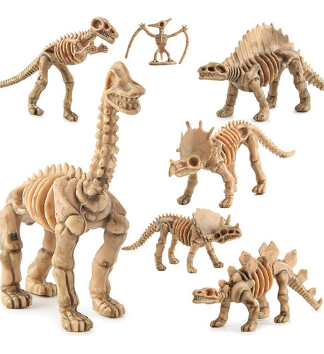 Milisten 12 Piezas Esqueletos Fósiles de Dinosaurio Esqueleto de Dinosaurio Figuras de Juguete Dino Huesos Ciencia Regalo Educativo 