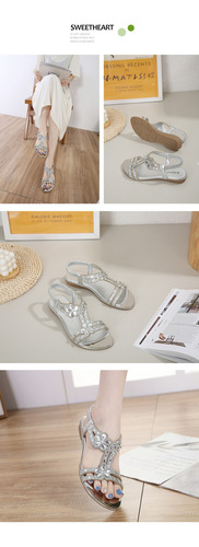 Sandalias De Mujer De Moda Con Diamantes De Imitación Bohemi