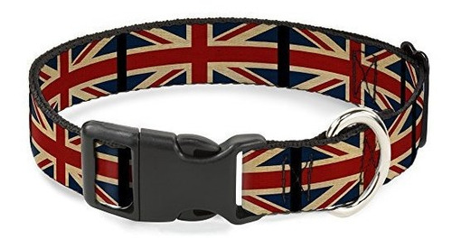 Cat Collar Breakaway United Kingdom Flags Vintage Black 8 To