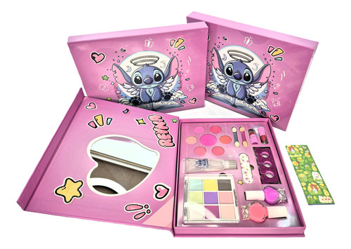 Paleta De Maquiagem Infantil Completa Stitch - Sombra Blush