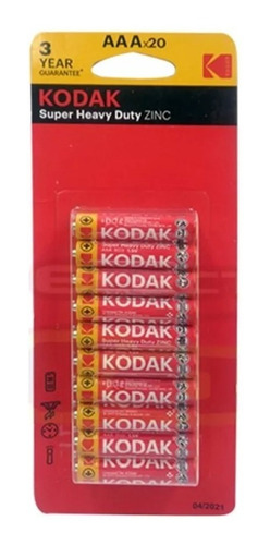 Pilas Aaa Heavy Duty Kodak Pack 20