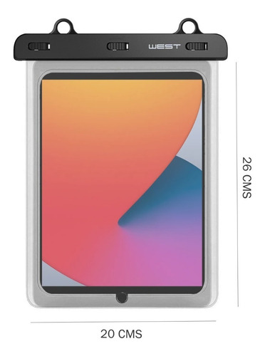 Imagen 3 de 4 de Funda Sumergible Waterproof Para Tablet 10 iPad Universal