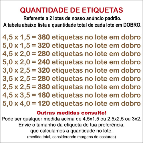 Etiqueta Personalizada Em Algodão P/ Confecção Ou Artesanato