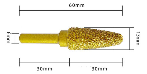 Broca De Fresa Con Cabezal De Pulido De Diamante, Punta 13mm