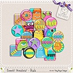Pack Imágenes Monsters Monstruos Coloridos Cliparts