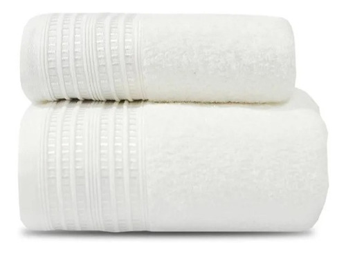Juego de toalla y toallon Palette Urban 420 gramos diseño chantal color blanco liso