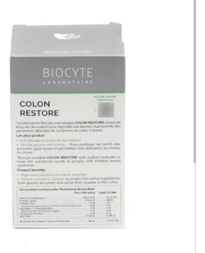 Butyrate, Acido Butirato Capsulas. Digestion Gsses Colon