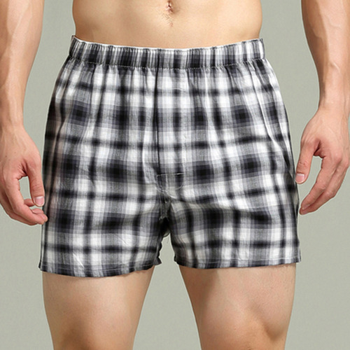 . S Underwear Para Hombre, Pantalones Cortos A Cuadros De