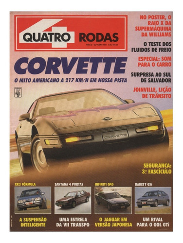 Quatro Rodas Nº375 Corvette Kadett Gsi Escort Xr3 Fórmula