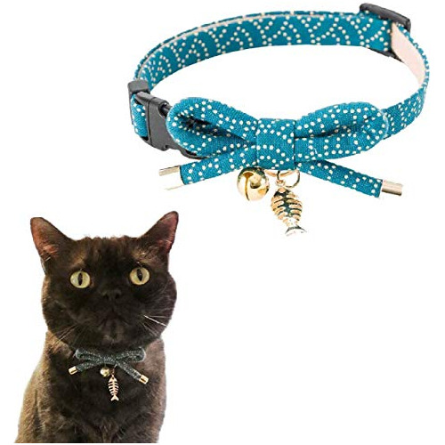 Collar Para Gatos Necoichi Zen Fish (azul)