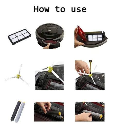 Kit De Repuestos Para Aspiradora Robot Roomba 800 900
