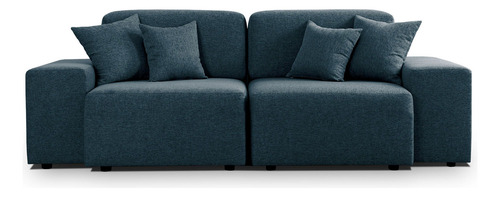 Sillón Sofa 2 Cuerpos Living Moderno Pana - Denver Grigio