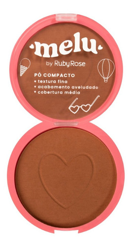 Base de maquiagem em pó compacto Melu by Ruby Rose MC54 - 10g