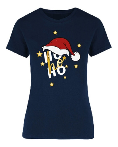 Playera Mujer Navideña Santa Ho Ho Mod. 1