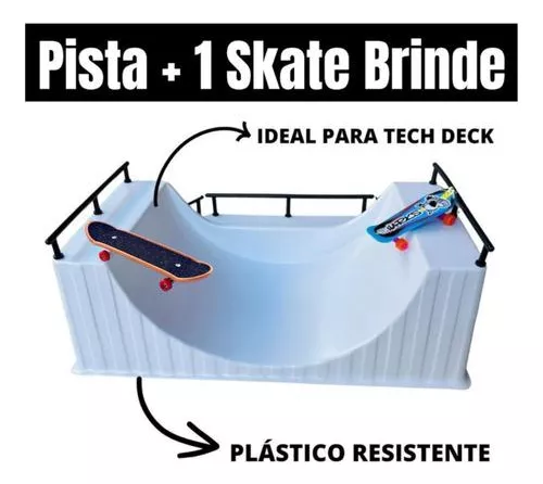 Pista Rampa Vertical Skate Dedo Profissional Fingerboard Sk8 no