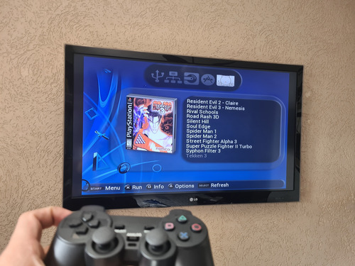 Playstation 2 Fat C/ Hd Configurado Lotado De Jogos Ps2 Fat Com Hd Cheio De Conteudo! Preto (Usado)