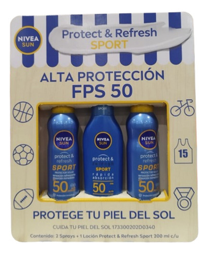 Nivea Protector Solar 2 Spray + 1 Locion 200ml C/u