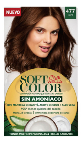 Kit Tintura Wella Professionals  Soft color Tinte de cabello tono 477 café para cabello