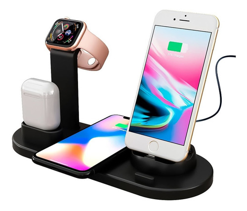 Soporte De Carga Mobil Smartwatch Y Auriculares 5 En 1 Qi