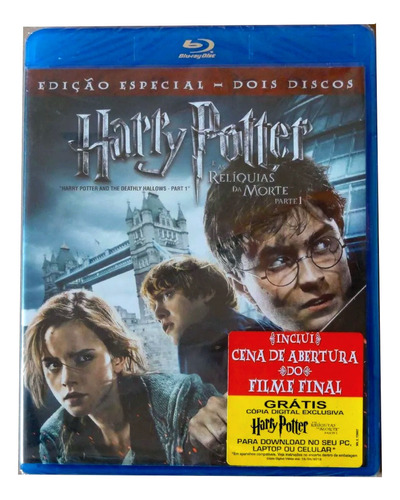 Blu-ray Harry Potter E As Relíquias Da Morte Parte 1 Lacrado